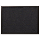 Designer Fabric Bulletin Board, 24 X 18, Black Surface, Black Mdf Wood Frame