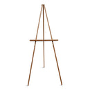 Oak Display Tripod Easel, 60" High, Wood/brass