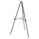 Quantum Heavy Duty Display Easel, 35.62" To 61.22" High, Plastic, Black