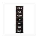 Interchangeable Magnetic Board Accessories, Days Of Week, Black/white, 2" X 1", 7 Pieces