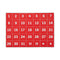 Interchangeable Magnetic Board Accessories, Calendar Dates, Red/white, 1" X 1", 31 Pieces