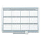 Magnetic Dry Erase Calendar Board, 12-month, 36 X 24, White Surface, Silver Aluminum Frame