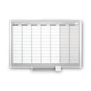 Magnetic Dry Erase Calendar Board, Weekly Calendar, 36 X 24, White Surface, Silver Aluminum Frame