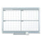 Magnetic Dry Erase Calendar Board, Four Month, 48 X 36, White Surface, Silver Aluminum Frame