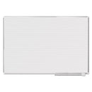 Ruled Magnetic Steel Dry Erase Planning Board, 72 X 48, White Surface, Silver Aluminum Frame