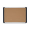 Tech Cork Board, 48 X 36, Tan Surface, Silver/black Aluminum Frame