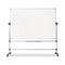 Earth Silver Easy Clean Mobile Revolver Dry Erase Boards, 36 X 48, White Surface, Silver Steel Frame