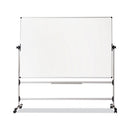 Earth Silver Easy Clean Mobile Revolver Dry Erase Boards, 48 X 70, White Surface, Silver Steel Frame