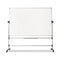 Earth Silver Easy Clean Mobile Revolver Dry Erase Boards, 48 X 70, White Surface, Silver Steel Frame