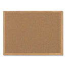 Earth Cork Board, 36 X 24, Tan Surface, Oak Wood Frame