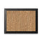 Natural Cork Bulletin Board, 24 X 18, Tan Surface, Black Wood Frame