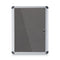 Slim-line Enclosed Fabric Bulletin Board, One Door, 28 X 38, Gray Surface, Aluminum Frame