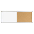 Combo Cubicle Workstation Dry Erase/cork Board, 48 X 18, Tan/white Surface, Aluminum Frame