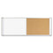 Combo Cubicle Workstation Dry Erase/cork Board, 48 X 18, Tan/white Surface, Aluminum Frame