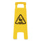 Site Safety Wet Floor Sign, 2-sided, 10 X 2 X 26, Yellow