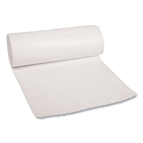 Low-density Waste Can Liners, 30 Gal, 0.6 Mil, 30" X 36", White, 25 Bags/roll, 8 Rolls/carton