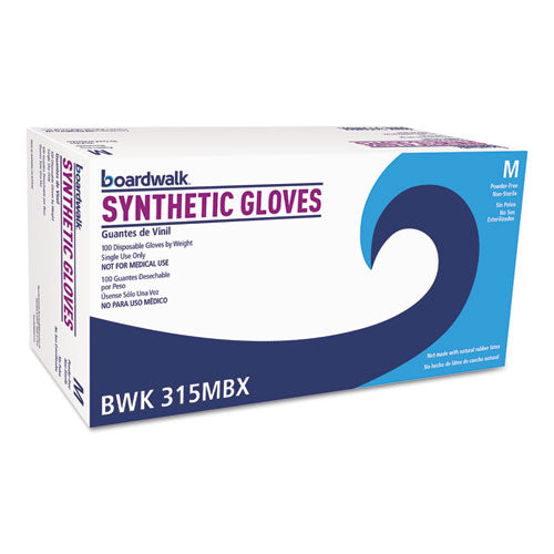 Powder-free Synthetic Vinyl Gloves, Medium, Cream, 4 Mil, 1,000/carton