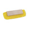 Dual-surface Scrub Brush, Yellow Polypropylene Bristles, 10" Brush, Plastic Handle