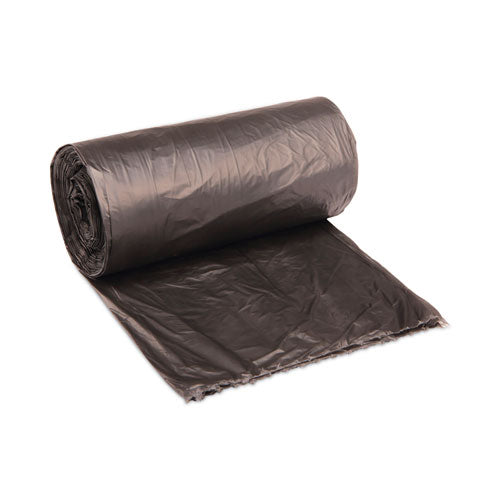 High-density Can Liners, 60 Gal, 14 Microns, 38" X 58", Black, 25 Bags/roll, 8 Rolls/carton