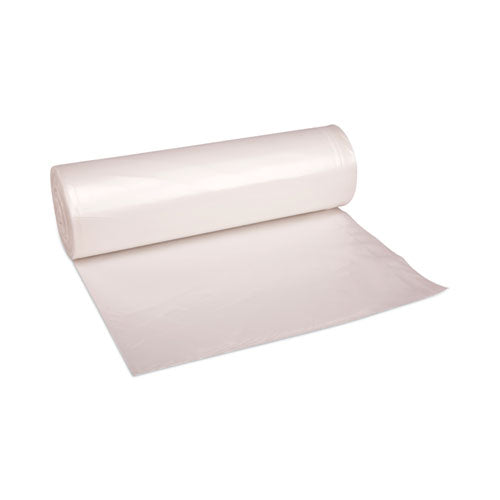 High-density Can Liners, 60 Gal, 19 Microns, 38" X 58", Natural, 25 Bags/roll, 6 Rolls/carton