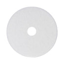 Polishing Floor Pads, 14" Diameter, White, 5/carton