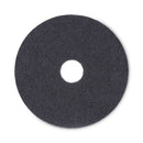 Stripping Floor Pads, 16" Diameter, Black, 5/carton