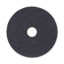 Stripping Floor Pads, 17" Diameter, Black, 5/carton