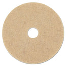 Natural Hog Hair Burnishing Floor Pads, 17" Diameter, Tan, 5/carton