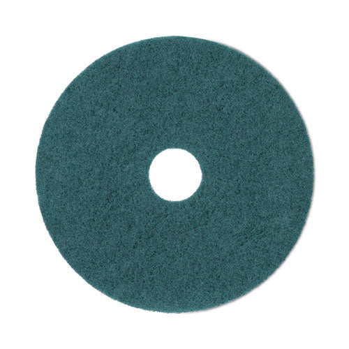 Heavy-duty Scrubbing Floor Pads, 19" Diameter, Green, 5/carton