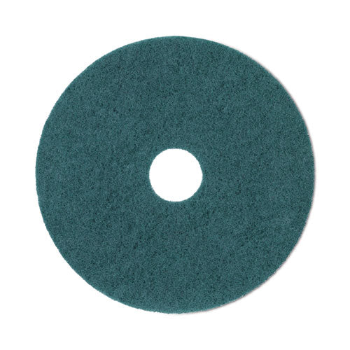 Heavy-duty Scrubbing Floor Pads, 20" Diameter, Green, 5/carton