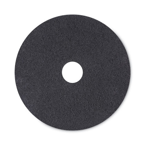 High Performance Stripping Floor Pads, 20" Diameter, Black, 5/carton