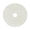 Natural Burnishing Floor Pads, 20" Diameter, White, 5/carton