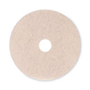 Natural Hog Hair Burnishing Floor Pads, 20" Diameter, Tan, 5/carton