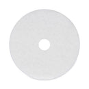 Polishing Floor Pads, 20" Diameter, White, 5/carton