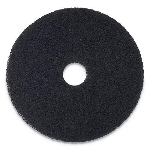 Stripping Floor Pads, 21" Diameter, Black, 5/carton