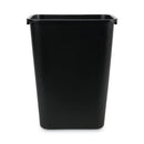 Soft-sided Wastebasket, 41 Qt, Plastic, Black