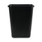 Soft-sided Wastebasket, 41 Qt, Plastic, Black