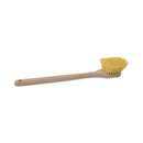 Utility Brush, Cream Polypropylene Bristles, 5.5 Brush, 14.5" Tan Plastic Handle