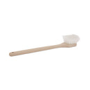 Utility Brush, Cream Nylon Bristles, 5.5" Brush, 14.5" Tan Plastic Handle