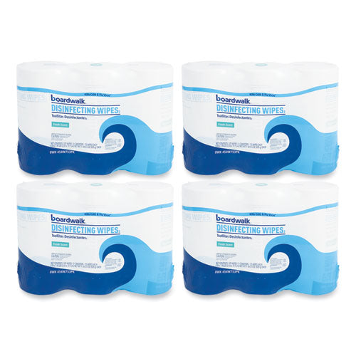 Disinfecting Wipes, 7 X 8, Fresh Scent, 75/canister, 12 Canisters/carton