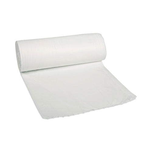 Linear Low Density Can Liners, 30 Gal, 0.62 Mil, 30" X 36", White, 10 Bags/roll, 20 Rolls/carton