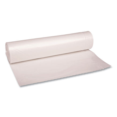 Recycled Low-density Polyethylene Can Liners, 56 Gal, 1.1 Mil, 43" X 47", Clear, 10 Bags/roll, 10 Rolls/carton