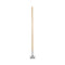 Quick Change Metal Head Wooden Mop Handle, Junior, 0.88" Dia X 54", Natural