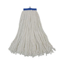 Cut-end Lie-flat Wet Mop Head, Rayon, 16oz, White