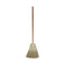 Corn/fiber Brooms, Corn/synthetic Fiber Bristles, 60" Overall Length, Gray/natural, 6/carton