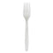 Heavyweight Polypropylene Cutlery, Fork, White, 1000/carton