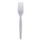 Heavyweight Polystyrene Cutlery, Fork, White, 1000/carton