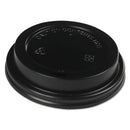 Hot Cup Lids, Fits 10 Oz To 20 Oz Hot Cups, Black, 1,000/carton