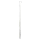 Wrapped Jumbo Straws, 7.75", Polypropylene, Clear, 12,000/carton