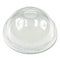 Pet Cold Cup Dome Lids, Fits 9 Oz To 12 Oz Pet Cups, Clear, 100/pack